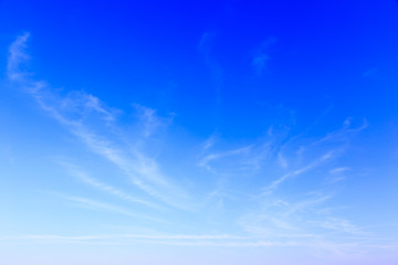 Wall Mural - Blue sky background and white clouds in sunny day before sunset with skyspace