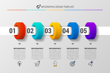 Infographic design template. Creative concept with 5 steps