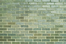 Old Green Brick Wall Background