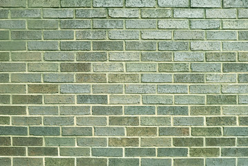 Old green brick wall background