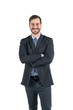 © ImageFlow - Smiling businessman with crossed arms, isolated