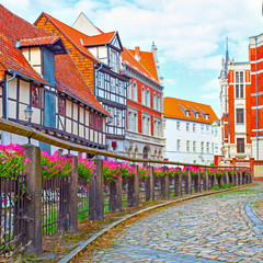 Wall Mural - Old street in Quedlinburg