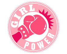 Retro Emblem For Women Boxing