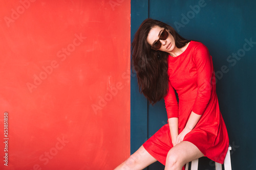 Beautiful Fashion Girl With Long Hair Spanish Appearance In