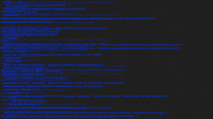 Blue screen coding hacker concept animation with glitch. Programming code typing error. Big data and Internet cyber attack. Programming code abstract. Blockchain concept, computer digital code
