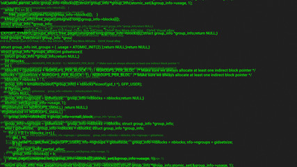 green screen coding hacker concept animation with glitch. programming code typing error. big data an