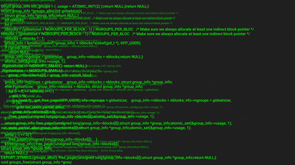 Green screen coding hacker concept animation with glitch. Programming code typing error. Big data and Internet cyber attack. Programming code abstract. Blockchain concept, computer digital code