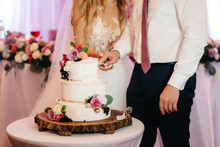 Wedding Cake At The Wedding Of The Newlyweds