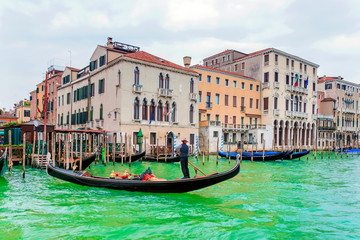 Wall Mural - Venice, Italy. gondola on the Grand Canal in Venice