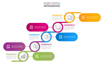 Wall Mural - Business Infographics design template illustration. Vector eps10.