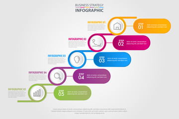 Wall Mural - Business Infographics design template illustration. Vector eps10.