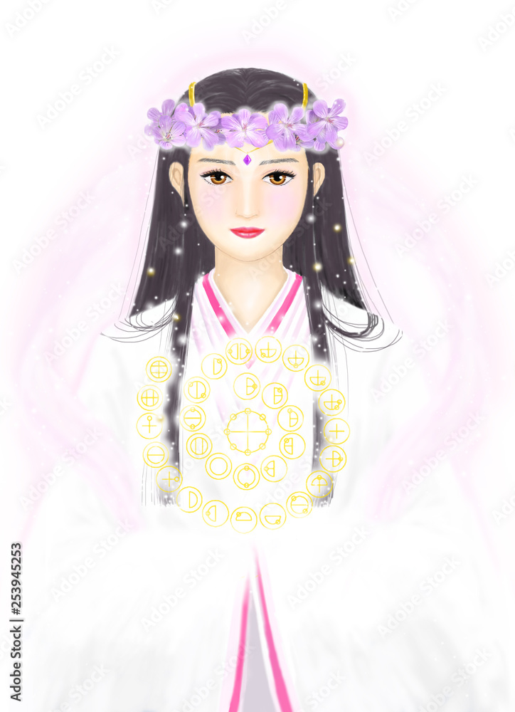 日本の姫神 菊理姫 Stock Illustration | Adobe Stock
