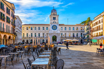 Wall Mural - piazza dei signori and torre dell'orologio (clock tower) in padua (padova), veneto, italy