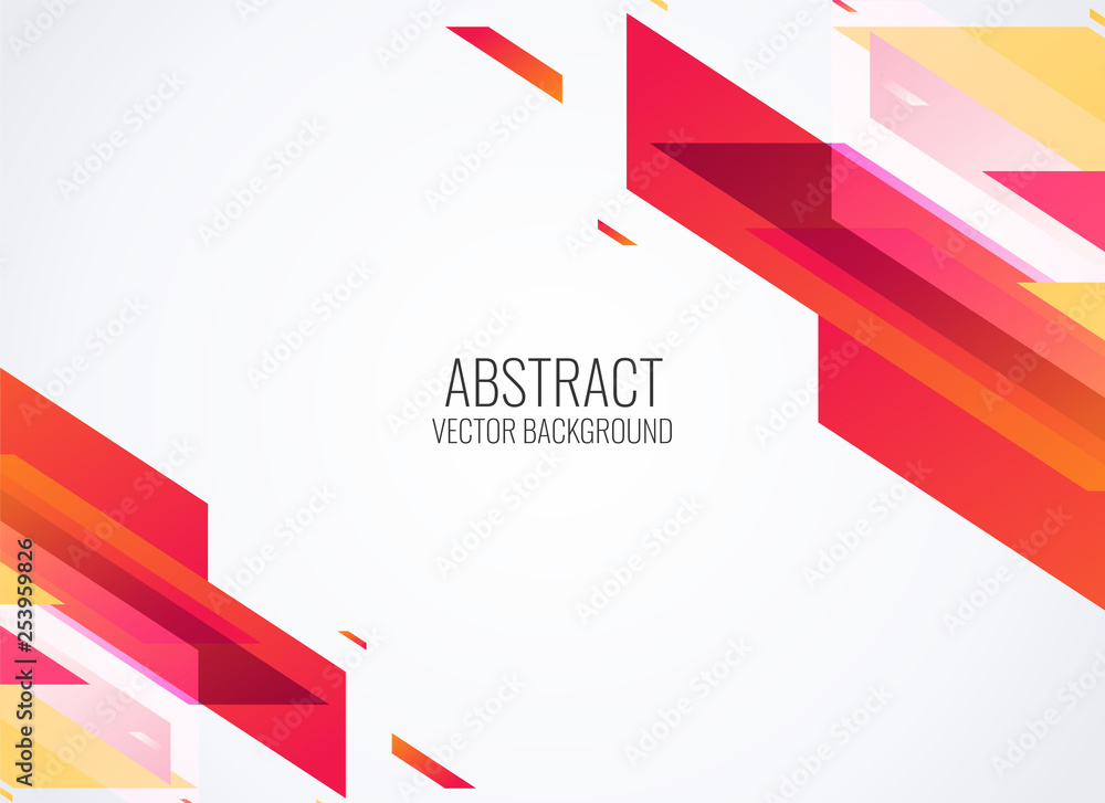 abstract red geometric shapes background Stock Vector | Adobe Stock