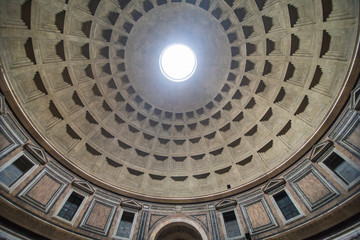 Wall Mural - Roma, Italy - November, 2018: The Pantheon, Pantheum, or Phanteon, is a building of ancient Rome in the Pigna district in the historic center, a temple dedicated to all gods and deitie