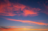 Fototapeta Na sufit - Fiery orange sunset sky. Beautiful sky.