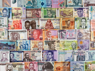 africa currency notes. african money, trade, economy...