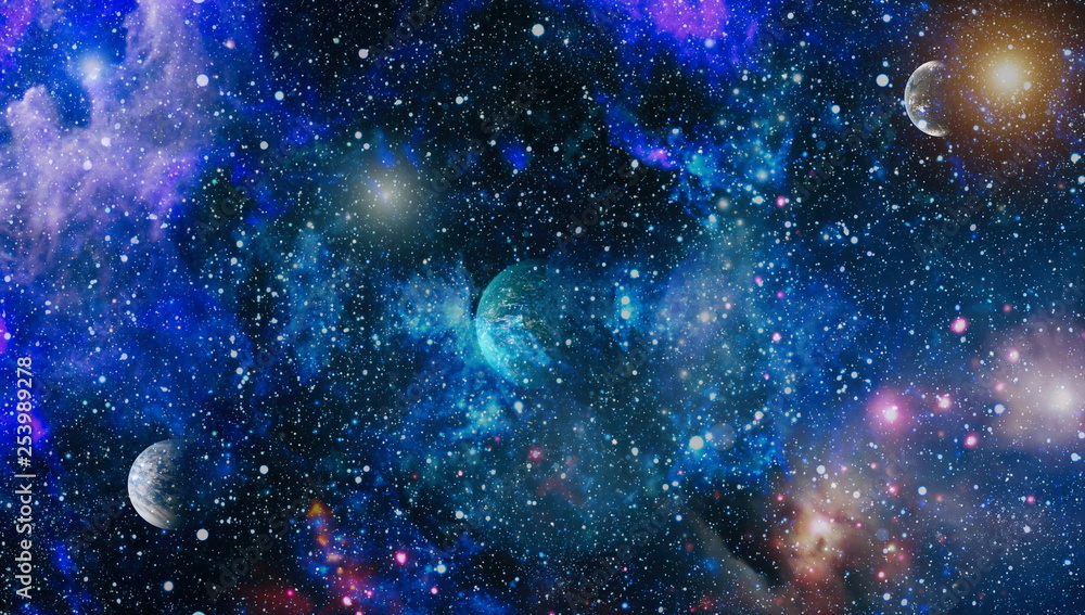 High quality space background. Elements of this image furnished by NASA. - obrazy, fototapety, plakaty 