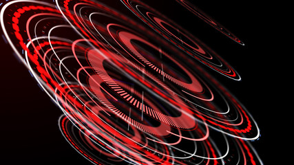 Wall Mural - technical futuristic banner. abstract radar with targets in action. radar digital overlap layer line