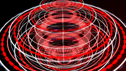 Wall Mural - technical futuristic banner. abstract radar with targets in action. radar digital overlap layer line