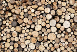 Fototapeta Las - pile of wood texture