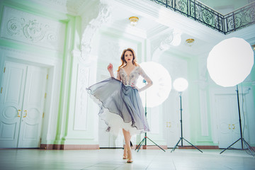 woman in evening dress