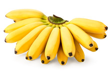 Bunch Of Ripe Bananas On A White, Isolated.