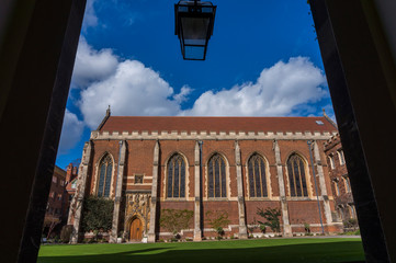 Campus of Cambridge City on a summer day