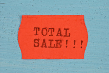 Wall Mural - Total sale price tag sticker