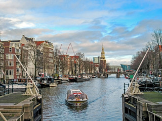 Wall Mural - Famous traditional Flemish buildings, Amsterdam, Holland, Netherlands