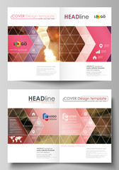 Wall Mural - business templates for bi fold brochure, magazine, flyer. cover design template, abstract vector lay