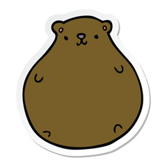 sticker of a cartoon bear