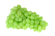 close up on green grape isolated on white background