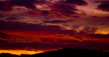 Day To Night Red Sunset Sky Time Lapse