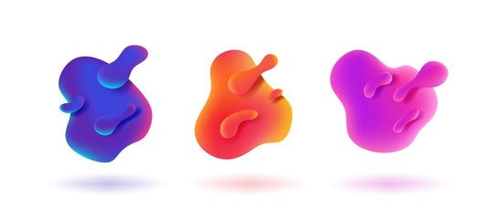 Wall Mural - liquid shape banner. gradient graphic wave elements, dynamic liquid color splash, modern organic flo