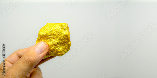 Gold Chunk In A Hand Stock Photo Adobe Stock