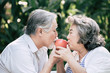 © Johnstocker - Elderly couples Cooking Healthy food together