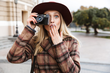 Sticker - Beautiful young stylish blonde woman