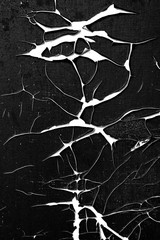 Wall Mural - Cracked and peeled surface - grunge cracks texture