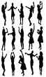 © turkishblue - women dancing bodies silhouette vector