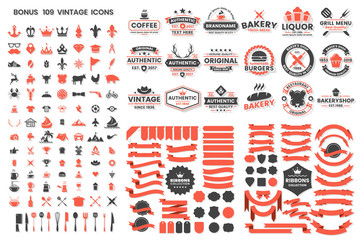 Wall Mural - vintage retro vector logo for banner, poster, flyer