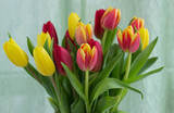 Fototapeta Tulipany - Bouquet with tulips.