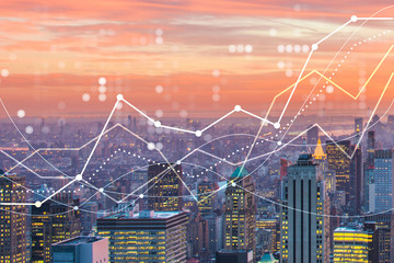 trading concept with financial chart