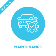 Wall Mural - maintenance icon vector. Thin line maintenance outline icon vector illustration.maintenance symbol for use on web and mobile apps, logo, print media.