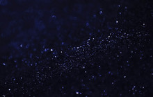 Bokeh Defocused Glittering Lights Blurred Abstract Blue Black Dark Background