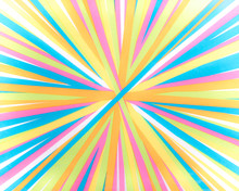 Converging Lines - Colorful Stripes - Bright Rainbow Spectrum Of Colors Radial Converging Lines Background