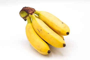 bunch of bananas isolated on white background