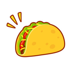 Cartoon taco drawing