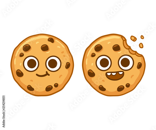 Cuadros en Lienzo Chocolate chip cookie character