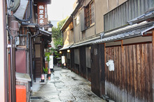 A Small Japanese Street In Tokyo